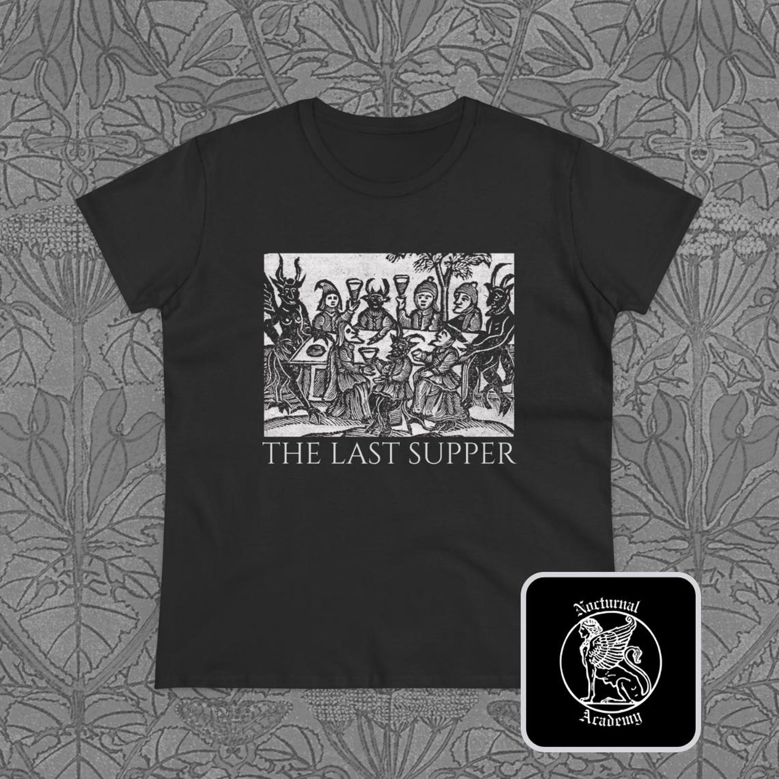 Witchy Last Supper T-Shirt: Da Vinci Parody, Pagan Graphic Tee 4XL