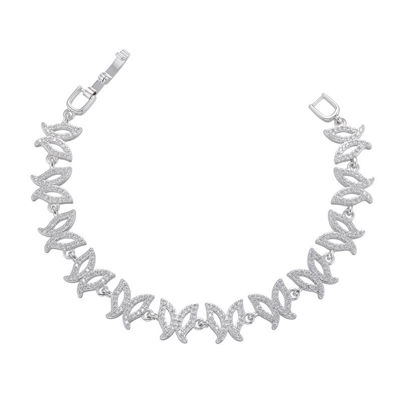 Mikro-Inlay Zirkon Armband, Wind Voll Diamant Armband, Schmetterling Liebe Weizenähre Geometrisches Muster Armband Vl167