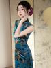Elegantes 2025 Herbst Samt Cheongsam: Modernes ärmelloses Retro-Design