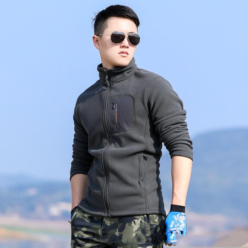 

Мужская зимняя куртка на молнии со стоячим воротником, свободная однотонная плюшевая куртка, большой размер кардигана XS