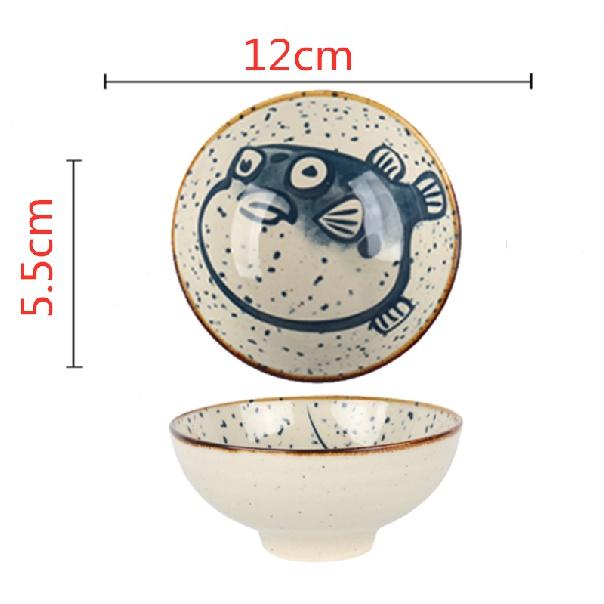 Japanese household ceramic rice bowl noodle bowl soup bowl dessert bowl Korean ice bowl creative retro tableware hat