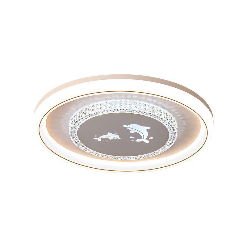 Modern Crystal Dolphin LED Ceiling Light