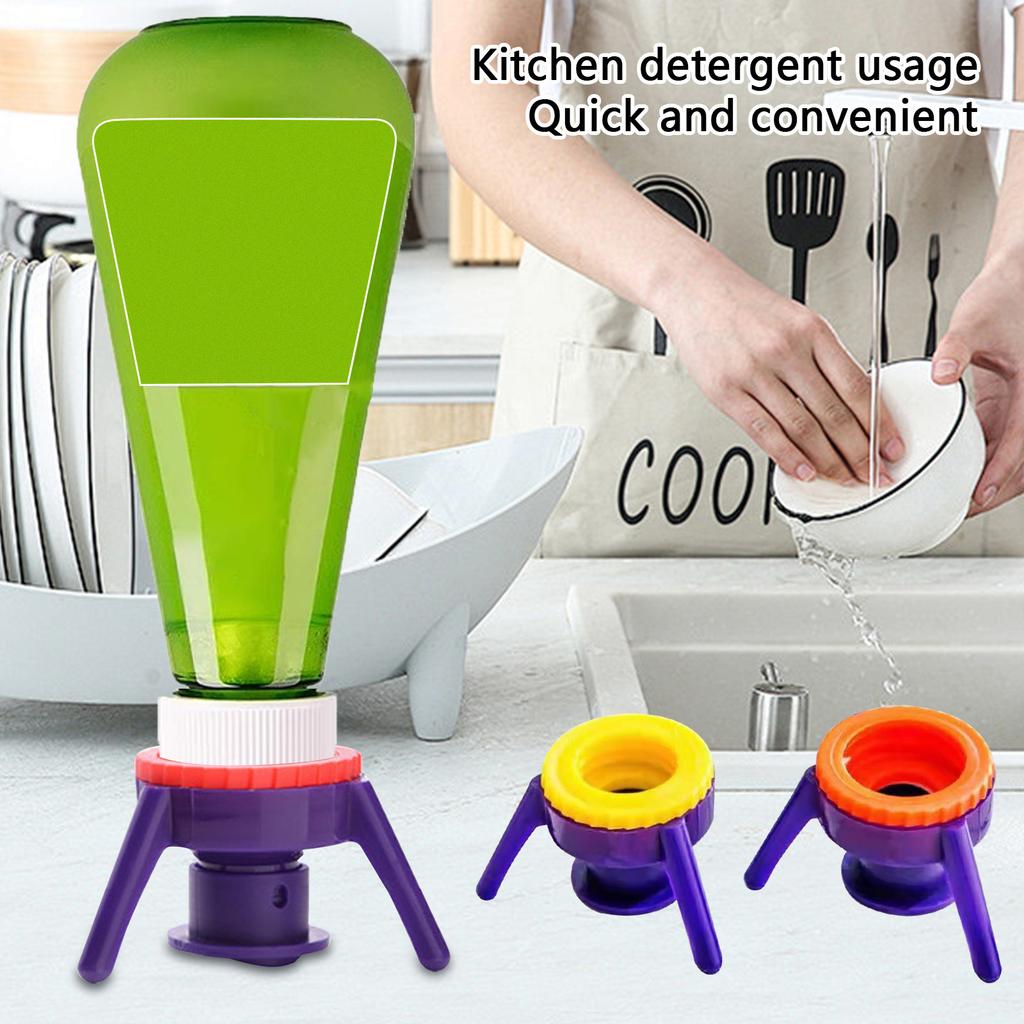 Inverted Bottle Cap Multi-functional Tripod Stand Shower Gel Shampoo Leak-proof Bottle Cap