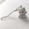 Kawaii Plush Cute Cat Keychain Flocking Animal Pendant Phone Lanyard Hanging Keycord Charm Key Chains DIY Accessories Girl Gifts