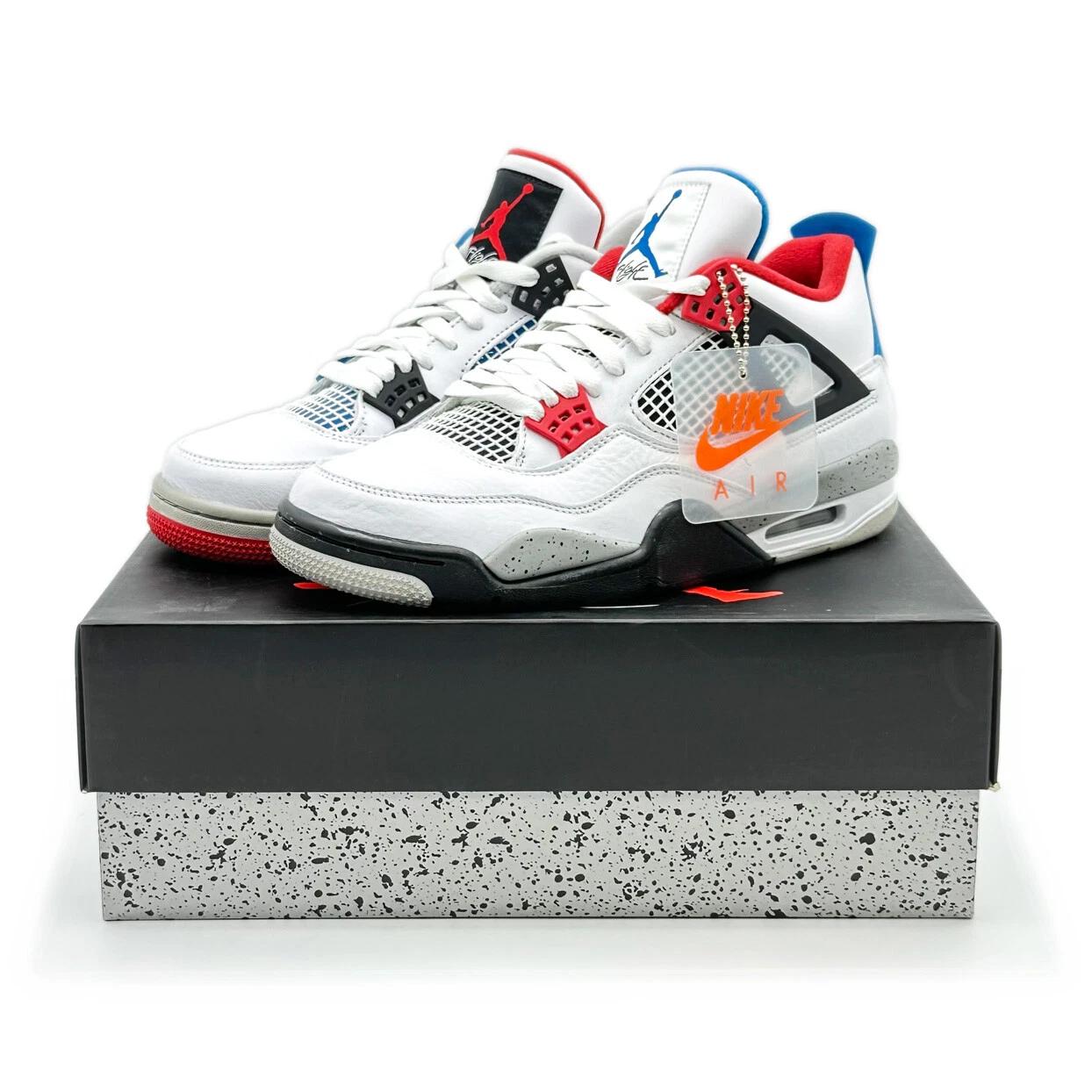 

CI1184-146 Nike Air Jordan 4 Retro What The 4 Fire Red Military Blue Grey (Чоловічі US 9.5