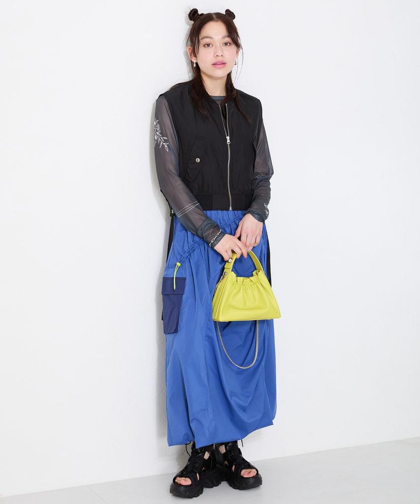 Trapeze Gathered Handbag [Oriental Traffic] / BA-254