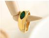 Hong Kong Retro Hepburn Style Emerald Zircon Ring