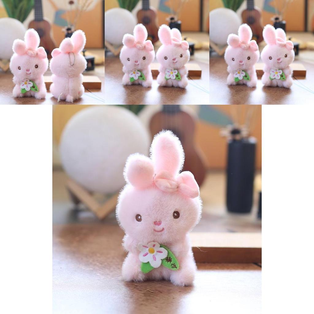 Cute Pink Rabbit Plush Doll For Bags And Gift Accessories