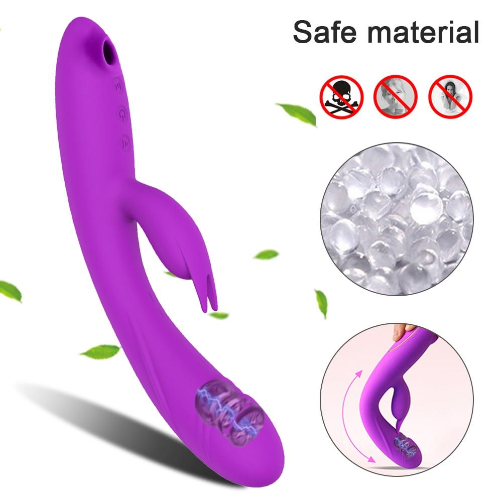 3 In 1 G Spot Rabbit Vibrator Clitoris Sucker Dildo Sucking Vibrator Women Vacuum Stimulator Sex Toys for Adults