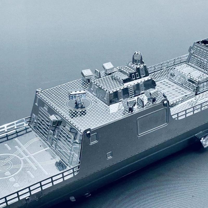 055 Destroyer 3D Metal Puzzle: DIY Handmade Model Toy, Small Educational Ornament Gift