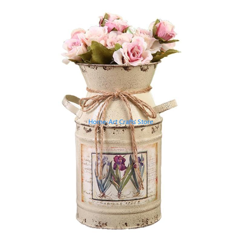 Y3NA Flower Retro Decorative Flower Arrangement Ornaments Planter Container
