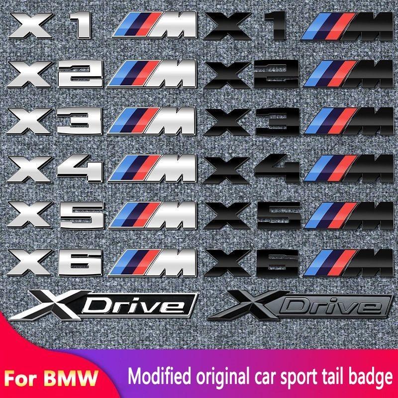 3D Metal Car Body Side Badge Body Rear Trunk Decor Sticker Modification For BMW M X1 X2 X3 X4 X5 E84 F26 E83 F25 E53 E70 E71 G02 Sdxp72