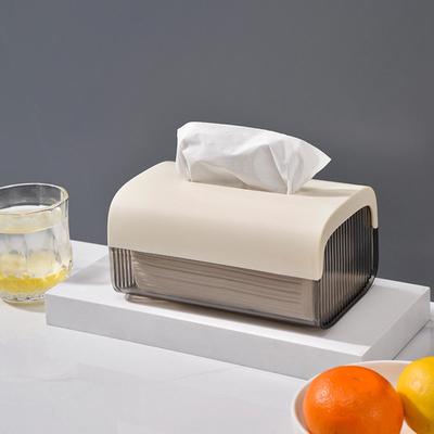 Attached Adhesive Bathroom Tissue Dispenser Box, Storage Box for Desk, Vanity, Countertop,