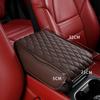 Car Armrest Cushion Pillow PU Leather with Storage Pocket Arm Rest Pad Box Cover