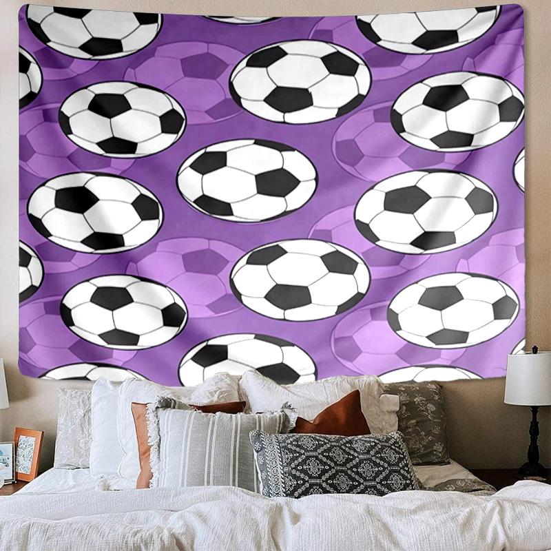 Soccer Ball Pattern Background Tapestry Room Decoration Wall Hanging for Living Room Bedroom, dormitory, Birthday and Christmas gifts