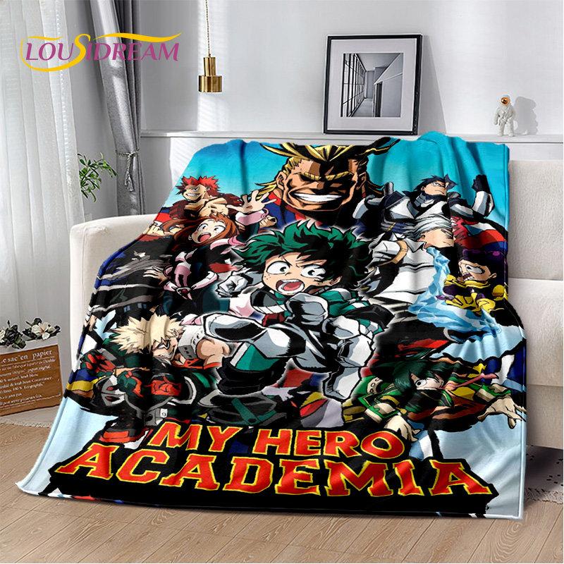 My Hero Academia Anime Cartoon pătură moale de pluș, pătură de flanel pătură pentru sufragerie dormitor pat canapea husă de picnic 3D