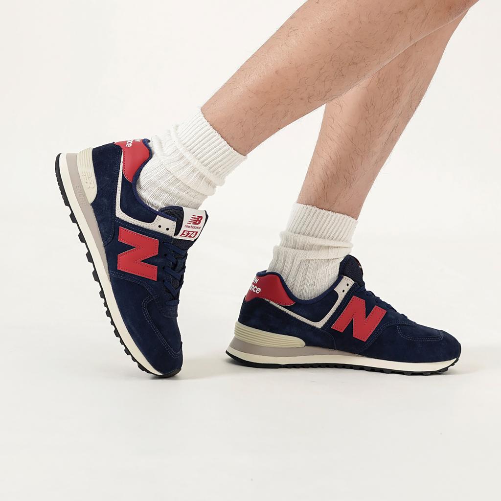 New Balance 574 'Темно-синий красный серый'