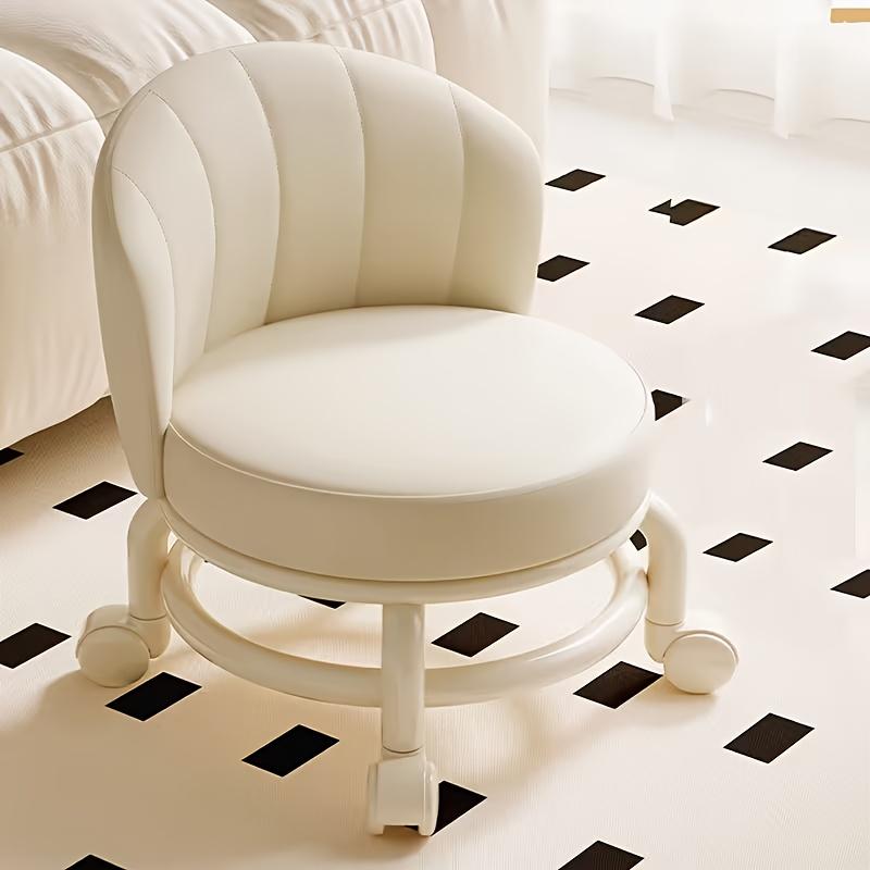Sgabello Rotante con Ruote Girevoli a 360° - Sgabello per Cambiare le Scarpe con Design a Seduta Bassa, Altezza Confortevole, Struttura Resistente