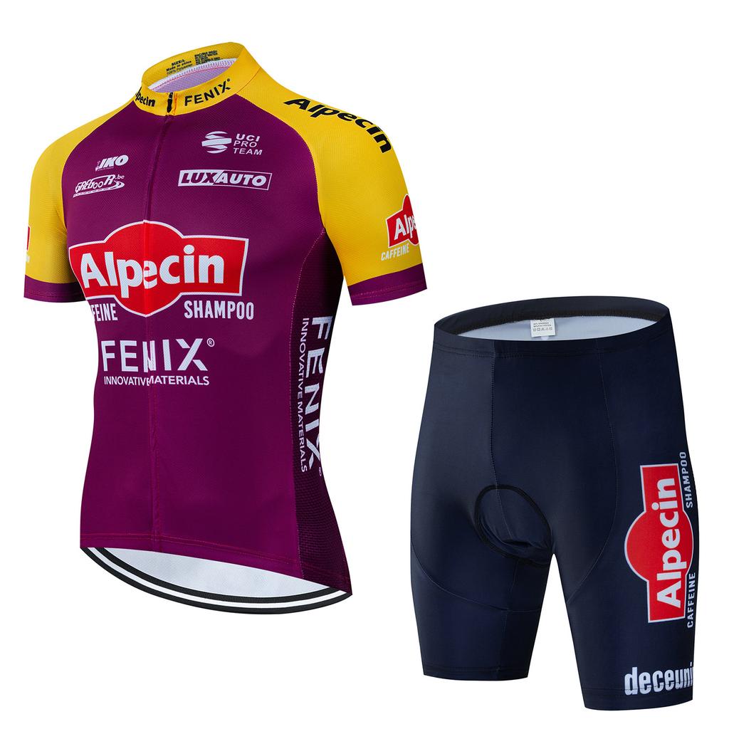 Tour De France Team Cycling Jersey Men's Short Sleeve Summer Shirt Breathable Quick Dry Outdoor Sportswear Mountain Clothing Set