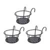 3 Pieces Hanging Planters Basket Home Railing Round Hanging Railing Planter