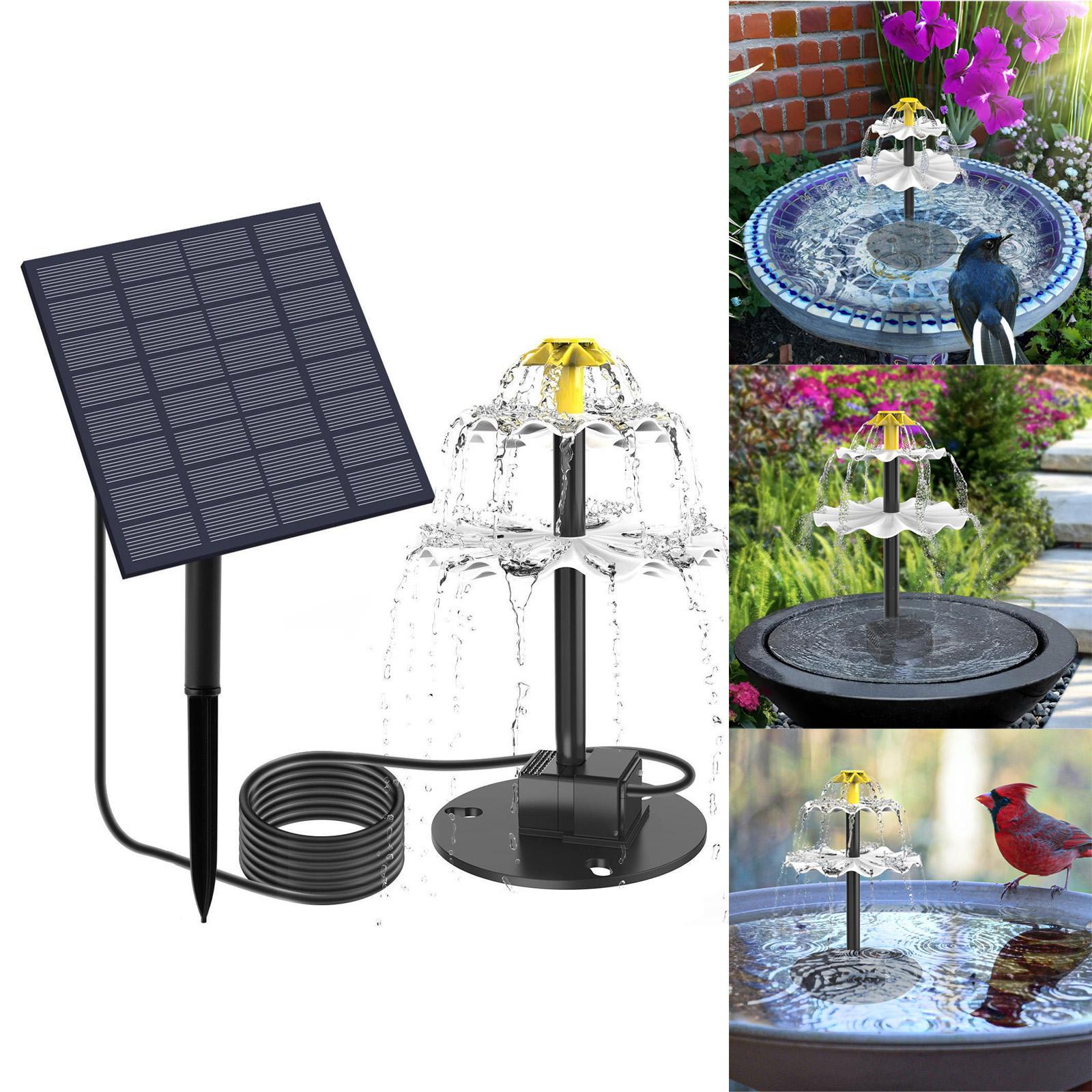 Солнечная энергия  Птичья купальня  Плавающий пруд Сад Патио Декор One Size