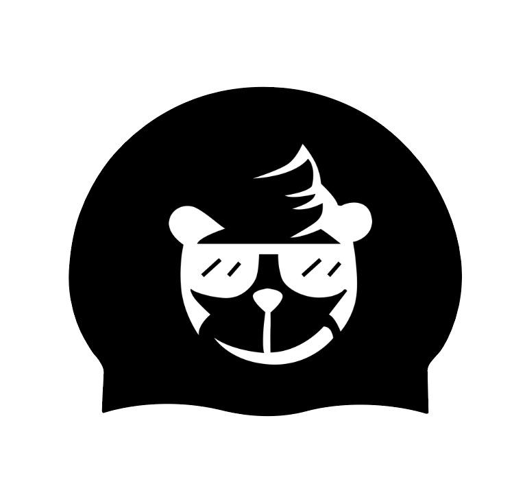 Women's Long Hair Silicone Swim Cap with Racing Pattern for Large Sizes