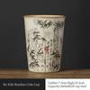 Taza de Té China de Bambú de 120 ml Cerámica Ru Yao Apertura Amarilla Hermosa Taza de Té Flores Vajilla Taza de Maestro Juego de Té KungFu