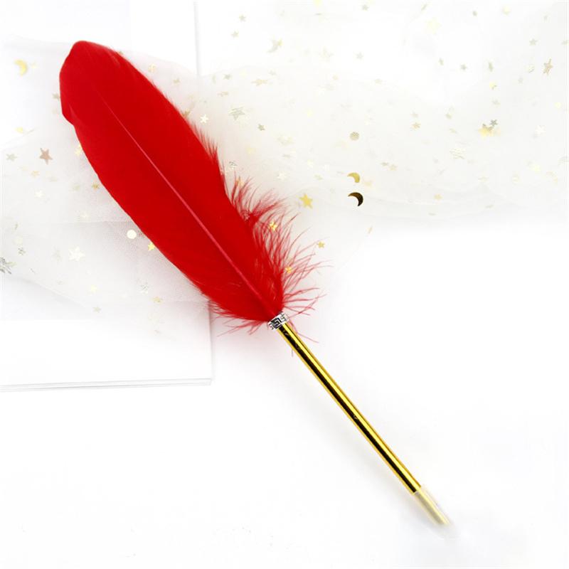 

Кулькова ручка з пером у стилі ретро Весільний подарунок Офісне шкільне приладдя Kawaii Подарунок для студентів