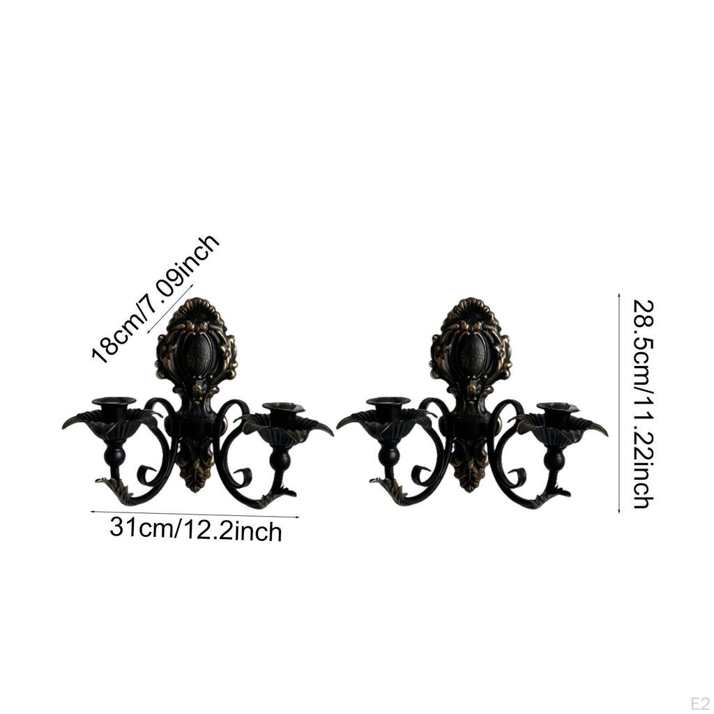 Candle Sconce Candelabra Retro Design Decorative Wall Holder Candlestick for Living