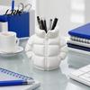 Warm Visual Pen Holder Down Jacket Holder, 3D Printed Desktop Organizer, Lightweight Durable Hollow Matte Texture for Students Dormitory Office