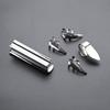 Guitar Slide Stainless Steel Tone Bar Guitar Lap Slide Tone Bar with 3Pcs Finger Picks & 1Pc Thumb Pick for Guitar Bass