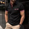 Men's summer checked polo shirt: a versatile, casual top with a pocket