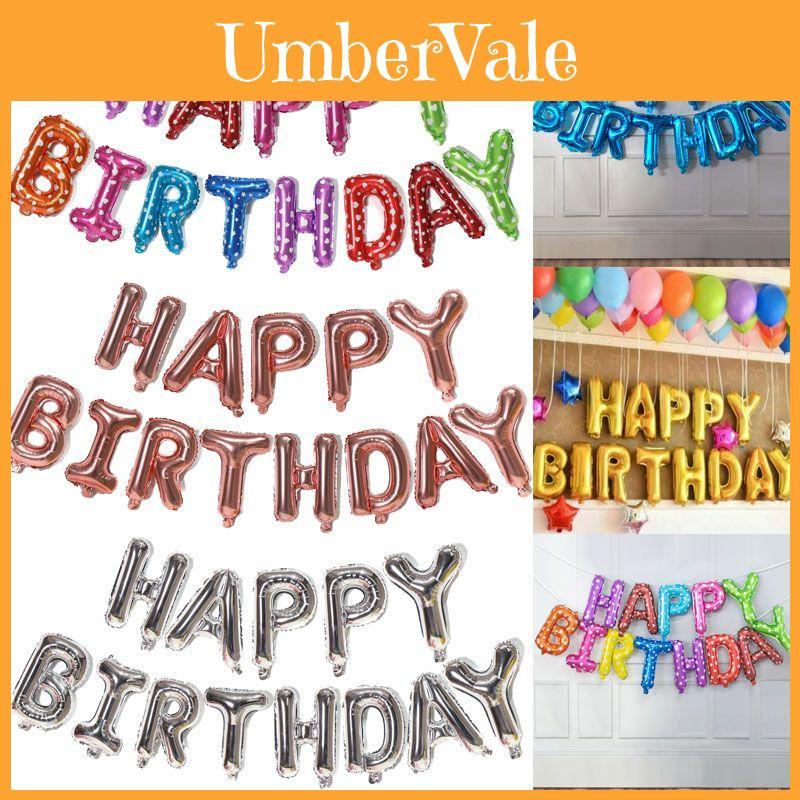 Elegant Silver Happy Birthday Letter Balloons For Memorable Birthday Parties