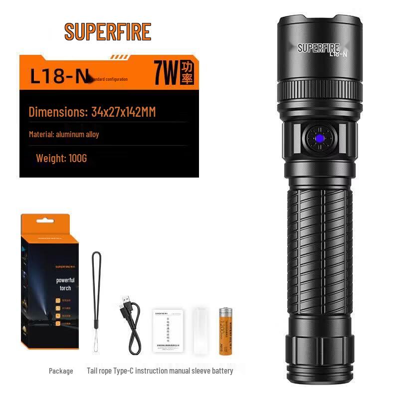 Shenhuo L18 Series Rechargeable Tactical Flashlight