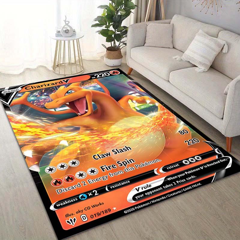 15 Sizes Pokémon Cards Charizard Printing Carpet for Living Room Bedroom Kid's Room Home Decor Area Rug Sofa Cloakroom Mat