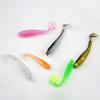 20PCS Soft Micro Soft Fishing Lures T-tail Design Worm Shape T-tail Worm Lure 5.5cm Fishing Tackle Bass Fishing