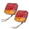1 Pair Trailer Truck Caravan Taillight Turn Signal Indicator 26 LEDs Tail Light Number Plate Light Rear Reverse Brake Stop Lamp