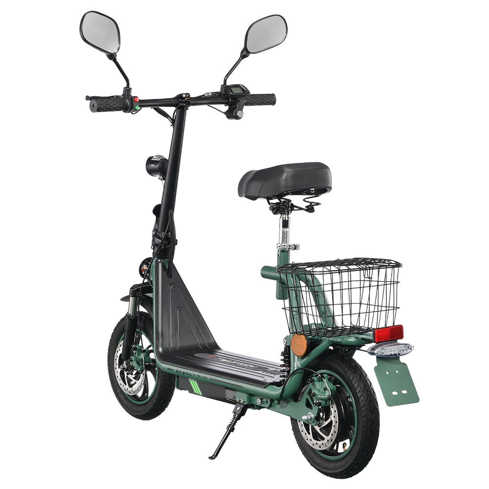 (EEC)TWOFISH M5 PRO-E Electric Scooter with Seat and Rear Basket, 500W Motor, 48V 13Ah Battery, 12 Inch Tires, 40km/h Max Speed