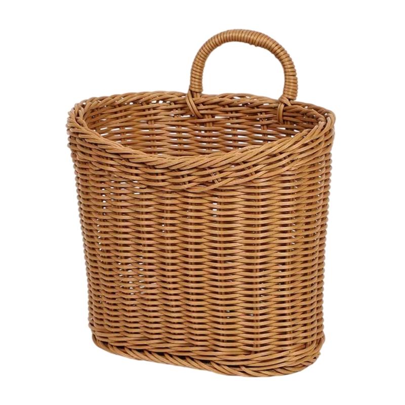 Light weight Durability Woven Willows Wall Mounted Hanging Planter Basket For Home Gardens Decoration