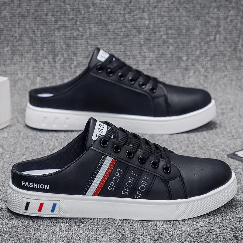 2024 New Casual Shoes for Men Summer Baotou Half Slipper Comfortable Slip-on Loafers Non Slip Sneakers Driving Shoes Big Size 48