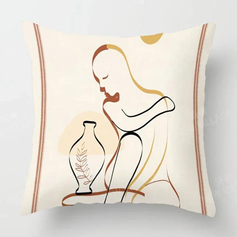 Nordic Fall Home Decor Autumn Throw Pillow Cover Sofa Cushion Cover Modern Morandi