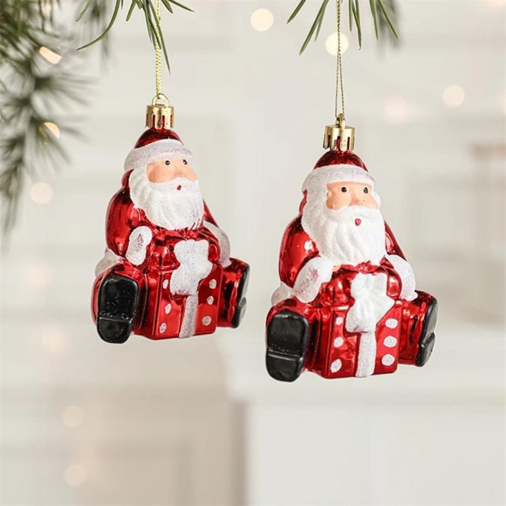 2 ks Vánoční ozdoby Vánoční koule Cukroví Přívěsek na vánoční stromek Červené a bílé dekorace Nový rok Domácí dekorace