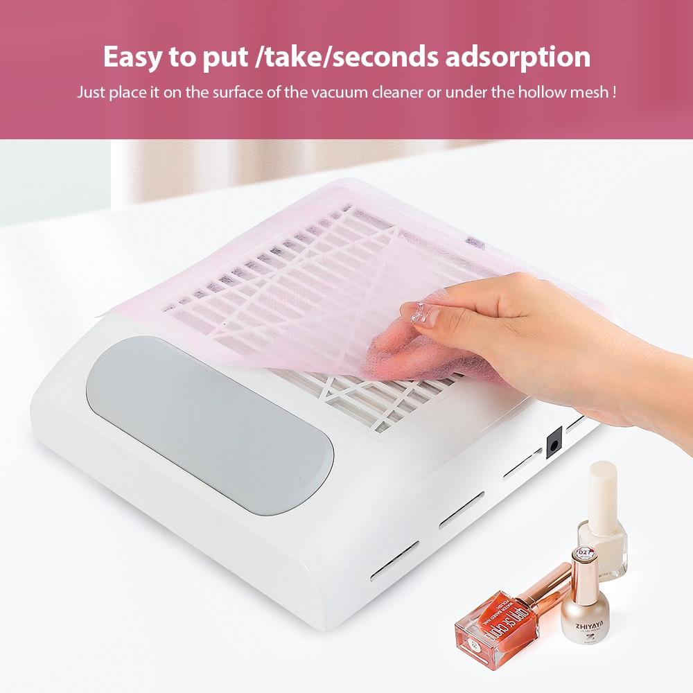 100 unidades Papel Filtro Descartável para Aspirador de Pó de Unhas Coletor de Pó de Unhas Pano Filtro à Prova de Pó Extrator de Pó de Unhas Substituir Filtro