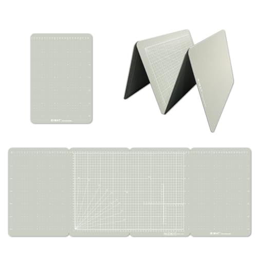 

iMAT Flip Cutting Mat, M Type, Double-Sided, TPE, Foldable, Light Gray