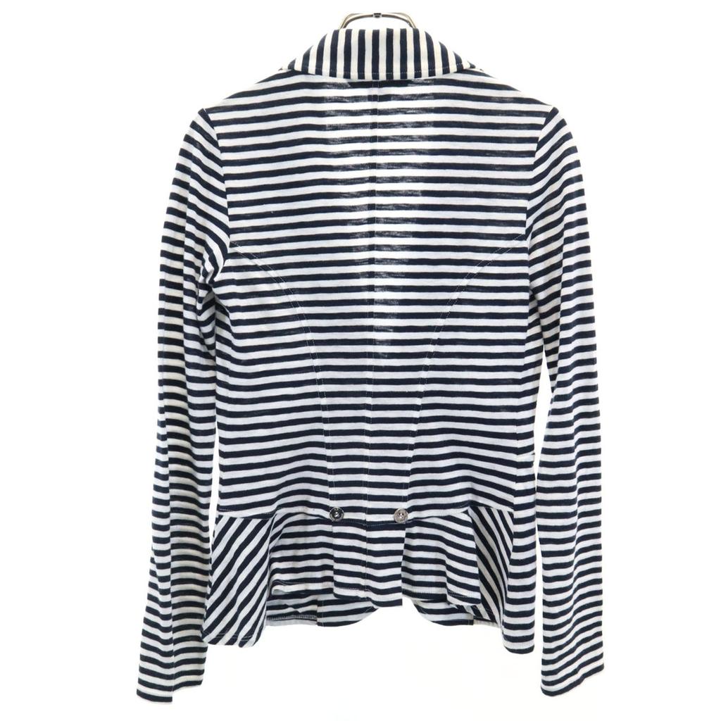 Armani Exchange Border Langarm Revers Strickjacke XS weiß Damen Gebraucht