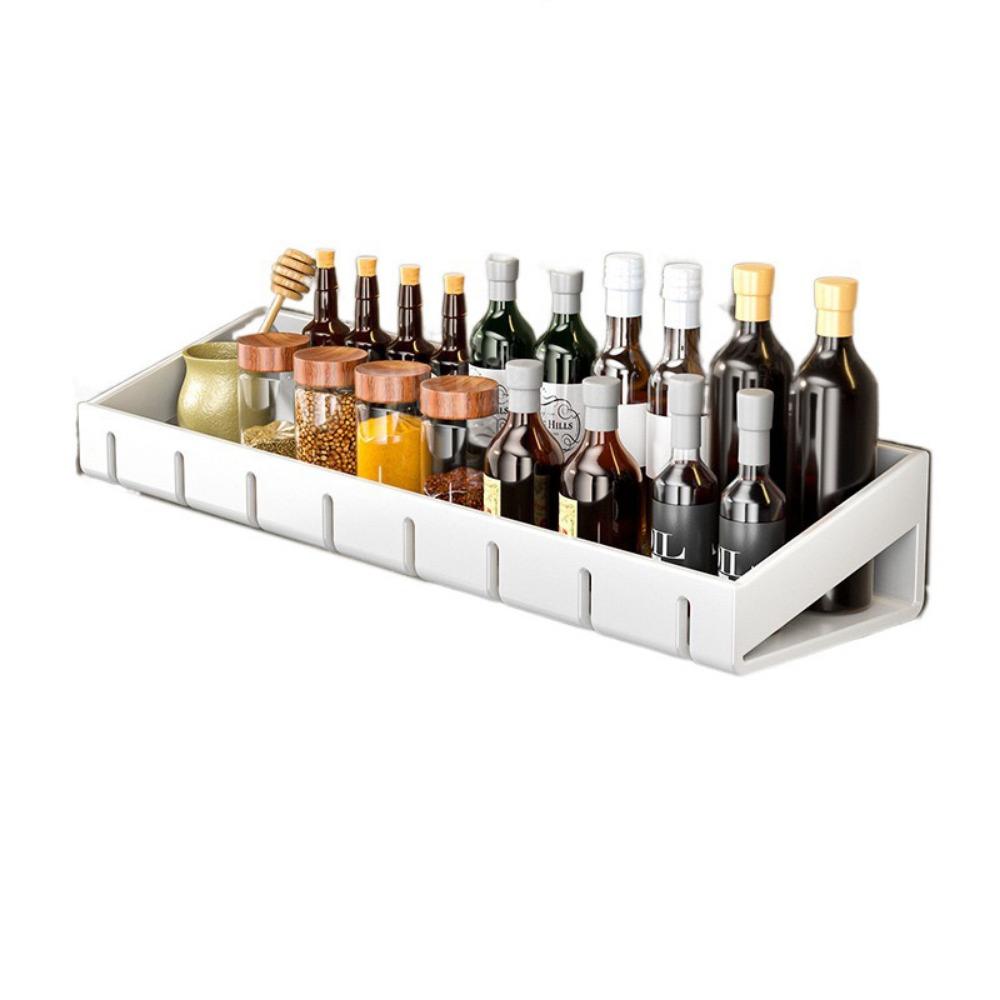 Wall Mounted Spice Storage Rack Non-Punching Condiment Rack  Bathroom