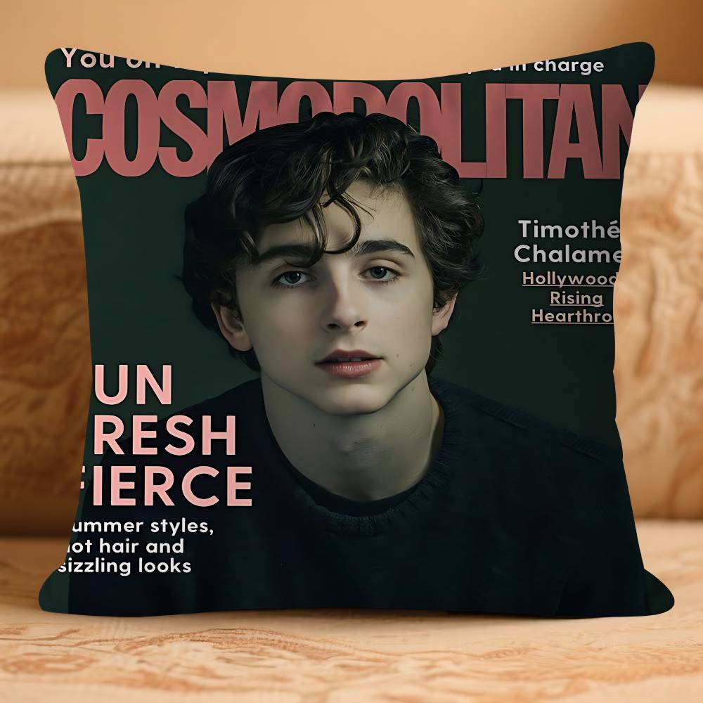 T-Timothee Anime ChalametS Cushion Cover Pillowcase Upholstery Sofa Throw Pillow Home Decor Pillowcas