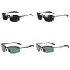 Semi Rimless Metal Frame Men Driving Sunglasses Fishing Waterpoof Polarized Sunglasses
