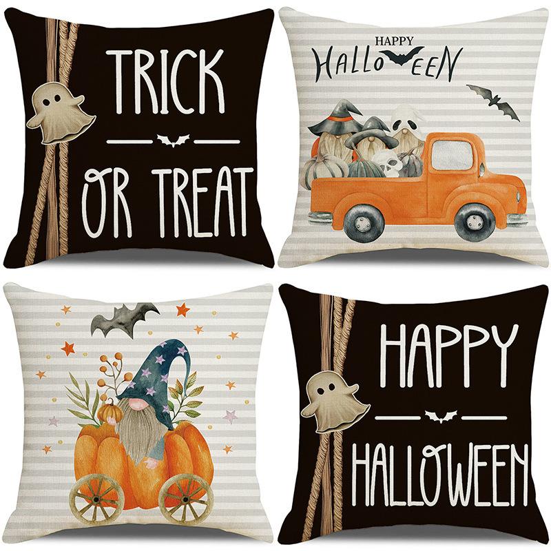 Halloween Pillowcase Pumpkin Skull Funny Ghost Cushion Cover Sofa Living Room Decoration Pillow