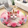 1pc Crown KittyChair Carpet for Office, Indoor Non-Slip Washable Polyester Fiber Carpet, Mat For Office, Machine Washable